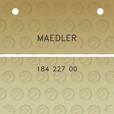 maedler-184-227-00