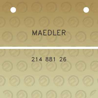 maedler-214-881-26