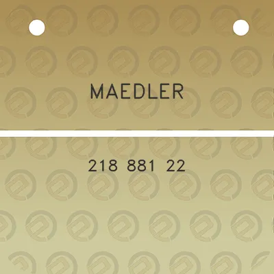 maedler-218-881-22