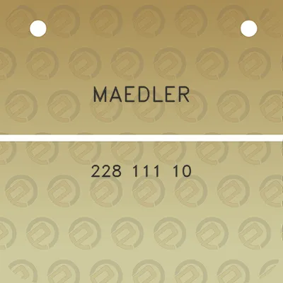 maedler-228-111-10