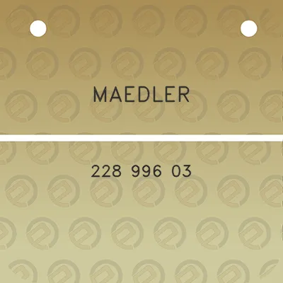 maedler-228-996-03