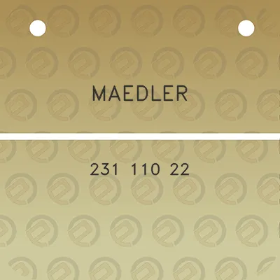 maedler-231-110-22