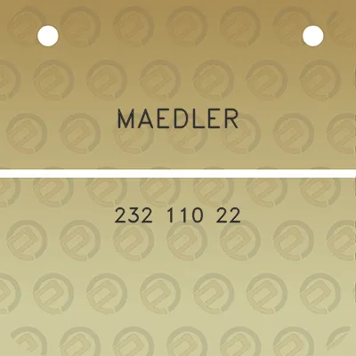 maedler-232-110-22