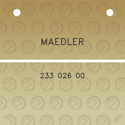 maedler-233-026-00