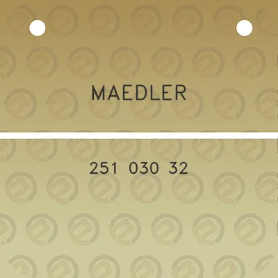 maedler-251-030-32