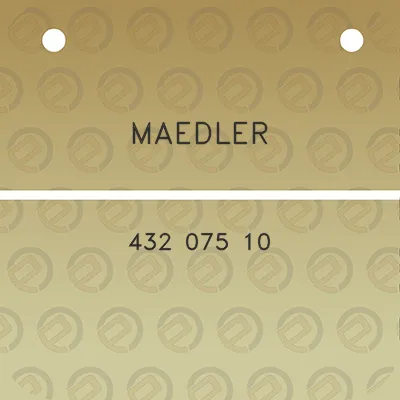 maedler-432-075-10