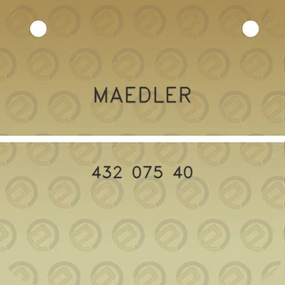 maedler-432-075-40