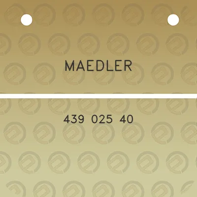 maedler-439-025-40