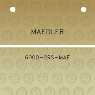 maedler-6000-2rs-mae