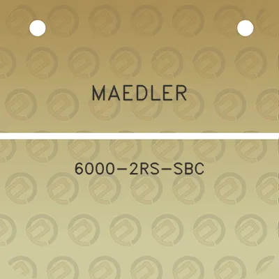 maedler-6000-2rs-sbc