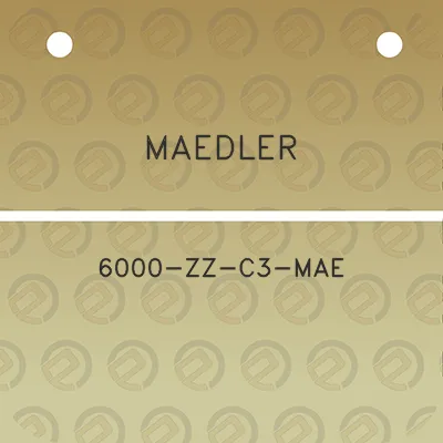 maedler-6000-zz-c3-mae