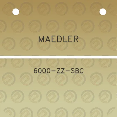 maedler-6000-zz-sbc