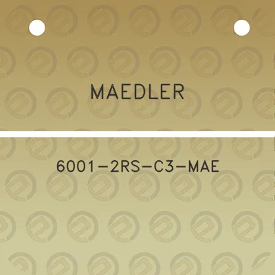 maedler-6001-2rs-c3-mae