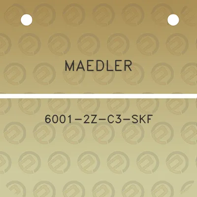 maedler-6001-2z-c3-skf