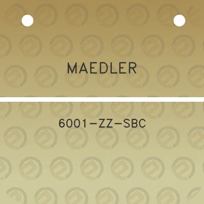 maedler-6001-zz-sbc