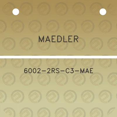 maedler-6002-2rs-c3-mae