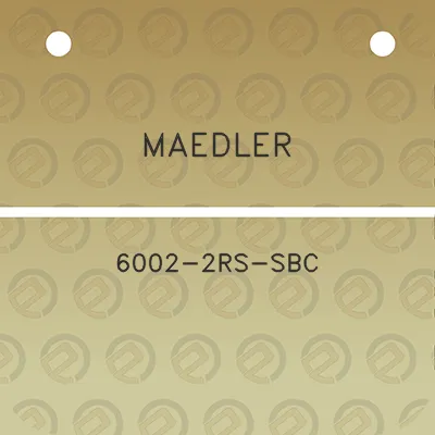 maedler-6002-2rs-sbc