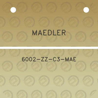 maedler-6002-zz-c3-mae