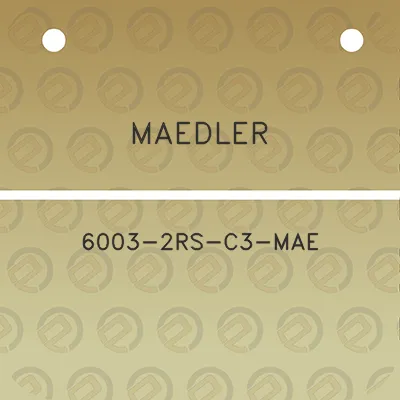 maedler-6003-2rs-c3-mae