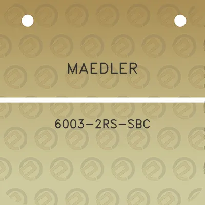 maedler-6003-2rs-sbc