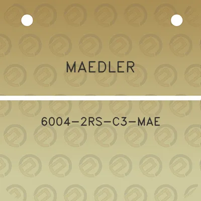 maedler-6004-2rs-c3-mae