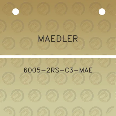 maedler-6005-2rs-c3-mae