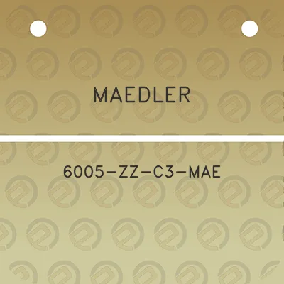 maedler-6005-zz-c3-mae