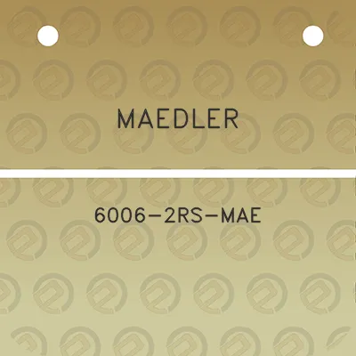 maedler-6006-2rs-mae