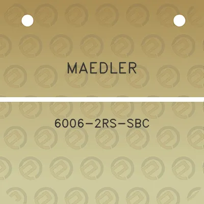 maedler-6006-2rs-sbc