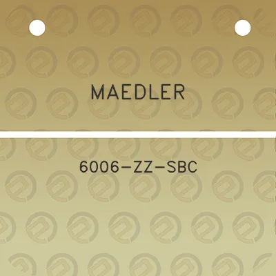 maedler-6006-zz-sbc