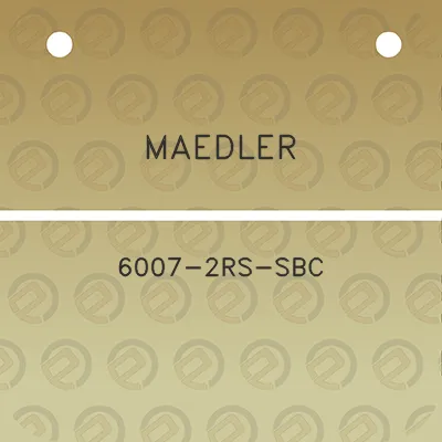 maedler-6007-2rs-sbc