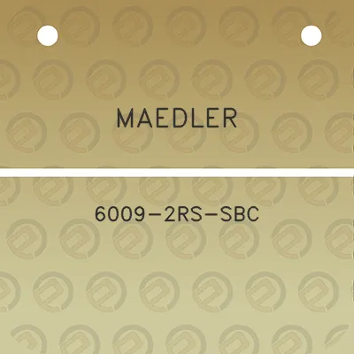 maedler-6009-2rs-sbc