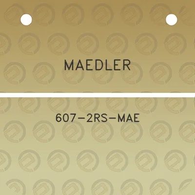 maedler-607-2rs-mae