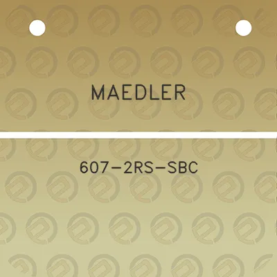 maedler-607-2rs-sbc