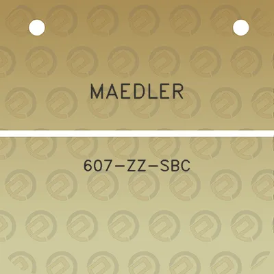 maedler-607-zz-sbc