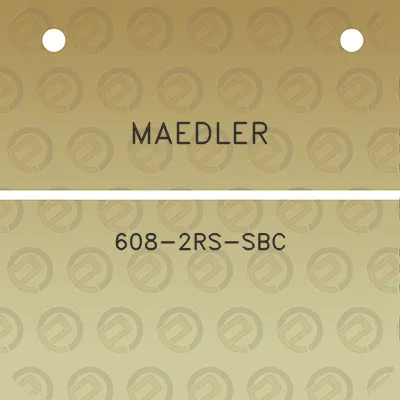 maedler-608-2rs-sbc