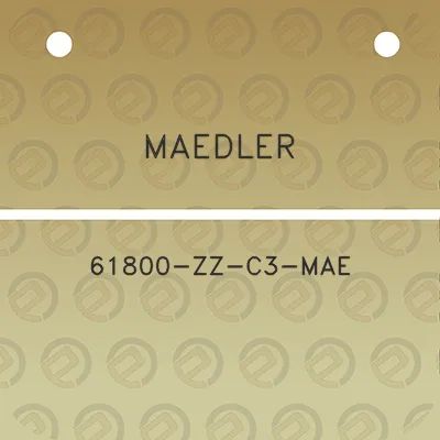 maedler-61800-zz-c3-mae