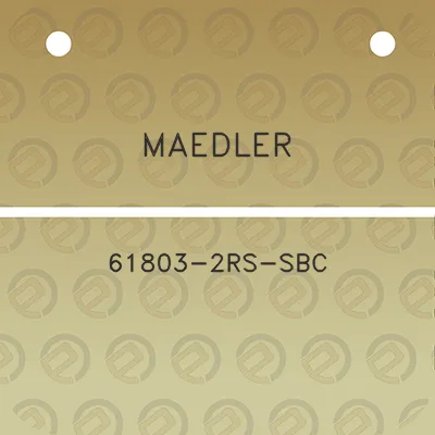 maedler-61803-2rs-sbc