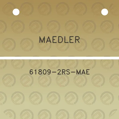 maedler-61809-2rs-mae