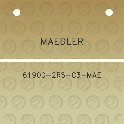 maedler-61900-2rs-c3-mae