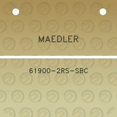 maedler-61900-2rs-sbc