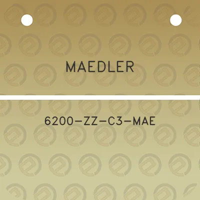 maedler-6200-zz-c3-mae