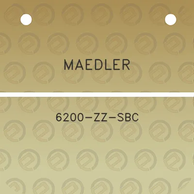 maedler-6200-zz-sbc