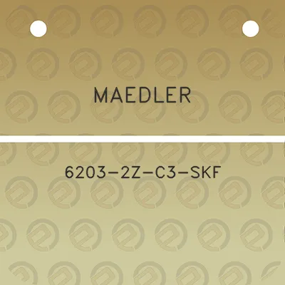 maedler-6203-2z-c3-skf