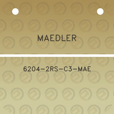 maedler-6204-2rs-c3-mae