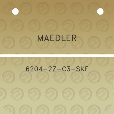 maedler-6204-2z-c3-skf