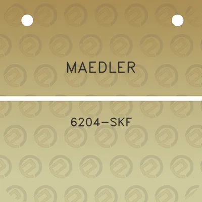 maedler-6204-skf