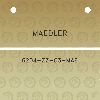 maedler-6204-zz-c3-mae