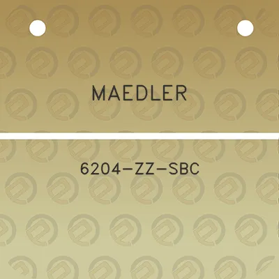 maedler-6204-zz-sbc