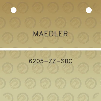 maedler-6205-zz-sbc